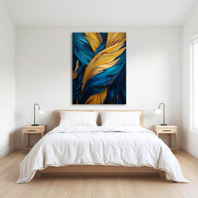 AUTO-MOCKUP ROOM | Abstract - Blue gold feather 4