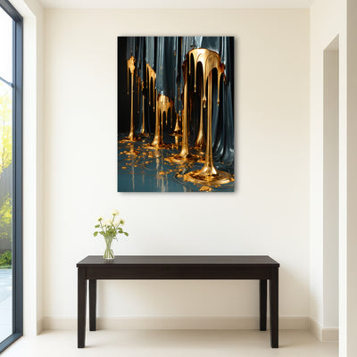 AUTO-MOCKUP ROOM | Abstract - Blue gold shapes 13