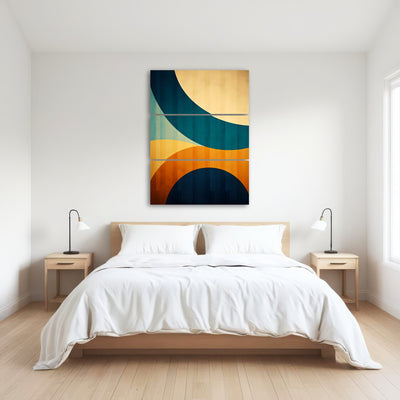 AUTO-MOCKUP ROOM | Abstract - Blue gold shapes 6