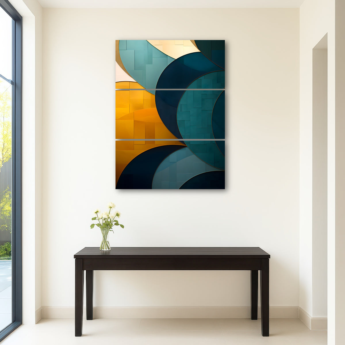 AUTO-MOCKUP ROOM | Abstract - Blue gold wave 39