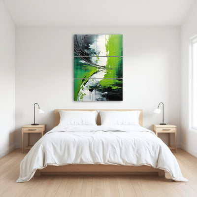 AUTO-MOCKUP ROOM | Abstract - Green white shapes 1