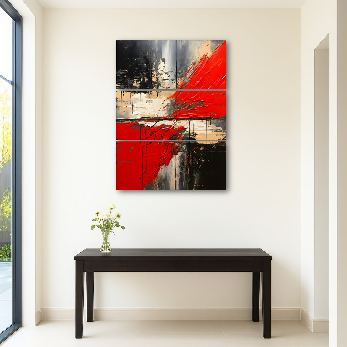 AUTO-MOCKUP ROOM | Abstract - Red black shapes 7