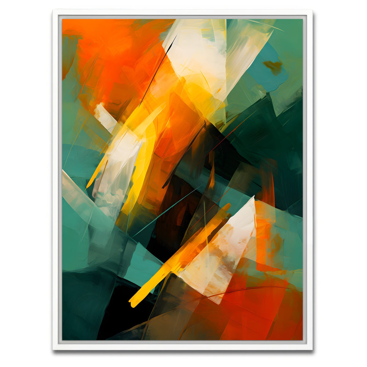 AUTO-MOCKUP WHITE | Abstract - Shapes series 10 | 1 Piece | White Framed Canvas | group=3x4