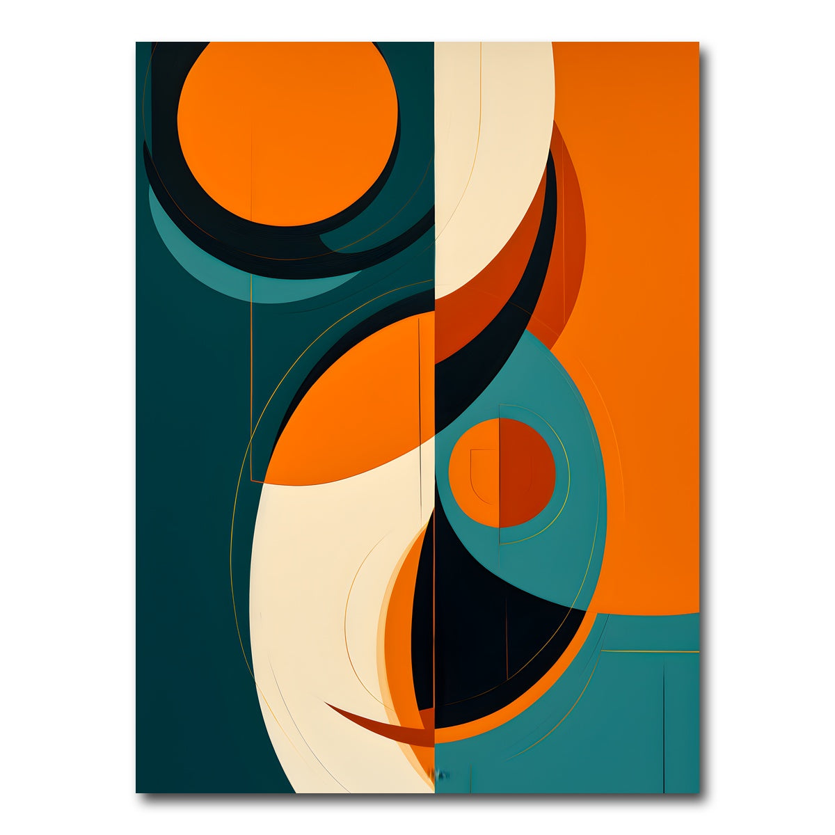 AUTO-MOCKUP WHITE | Abstract - Shapes series 3 | 1 Piece | Gallery Wrap Canvas | group=3x4