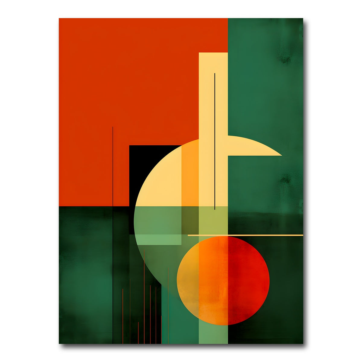 AUTO-MOCKUP WHITE | Abstract - Shapes series 4 | 1 Piece | Gallery Wrap Canvas | group=3x4