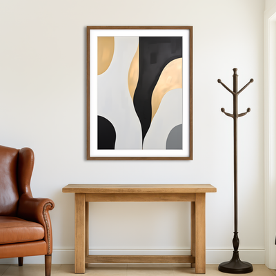 AUTO-MOCKUP ROOM | Abstract - Shapes Series B&G 3 Wall Art