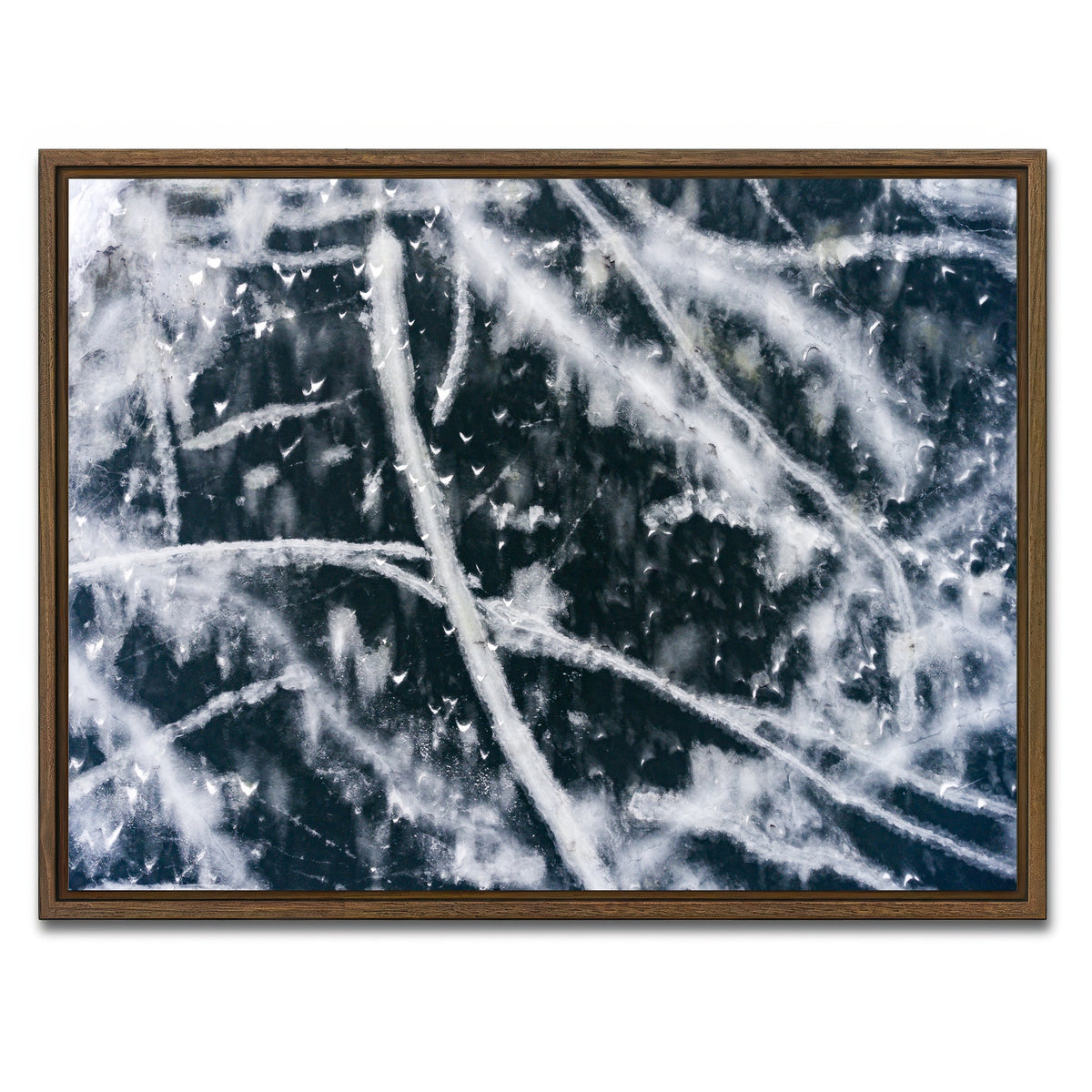 AUTO-MOCKUP WHITE | Abstract Aerial | 1 Piece | Walnut Framed Canvas | group=4x3