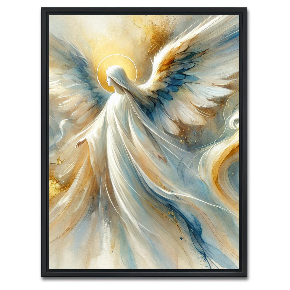 AUTO-MOCKUP WHITE | Abstract Angel | 1 Piece | Black Framed Canvas | group=3x4