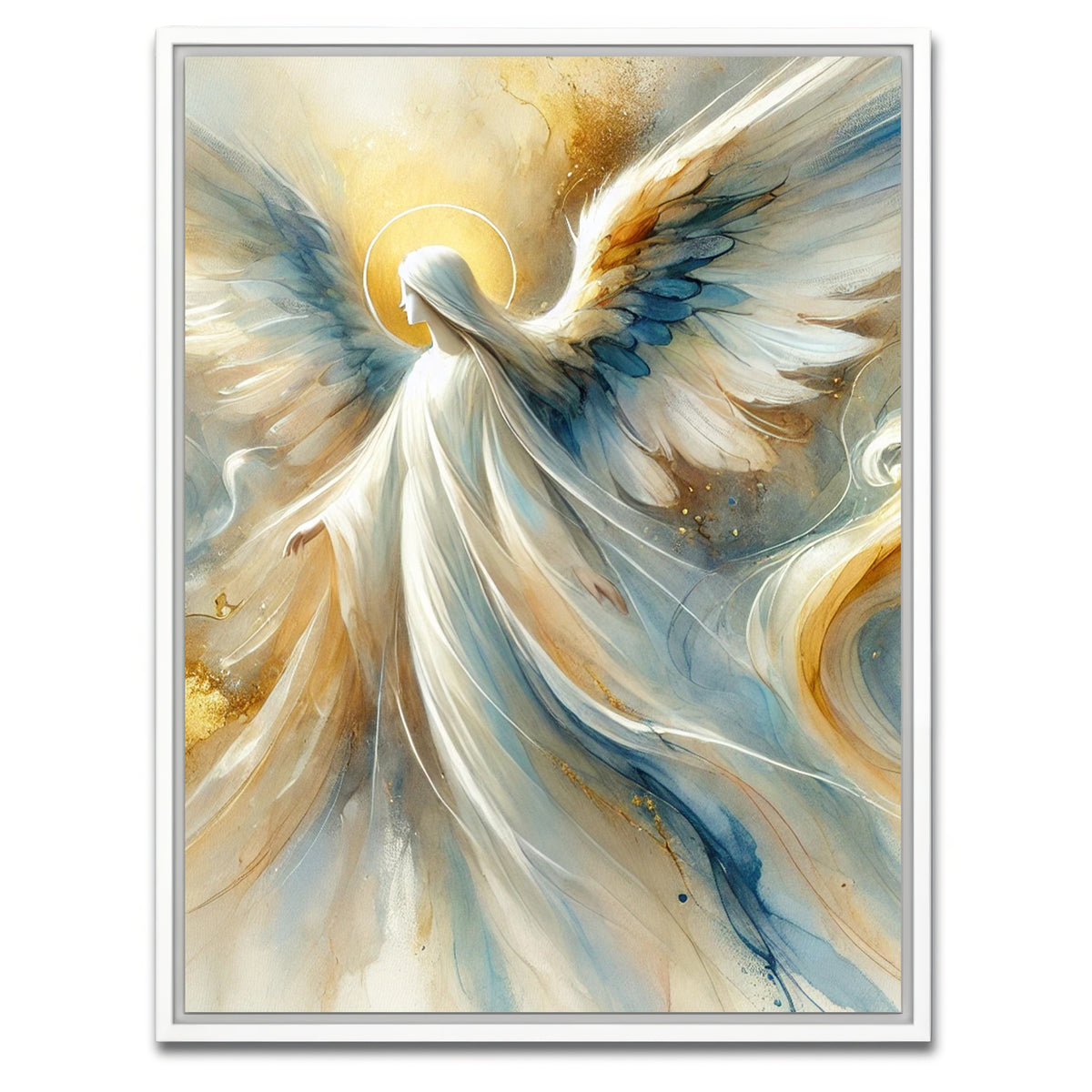 AUTO-MOCKUP WHITE | Abstract Angel | 1 Piece | White Framed Canvas | group=3x4