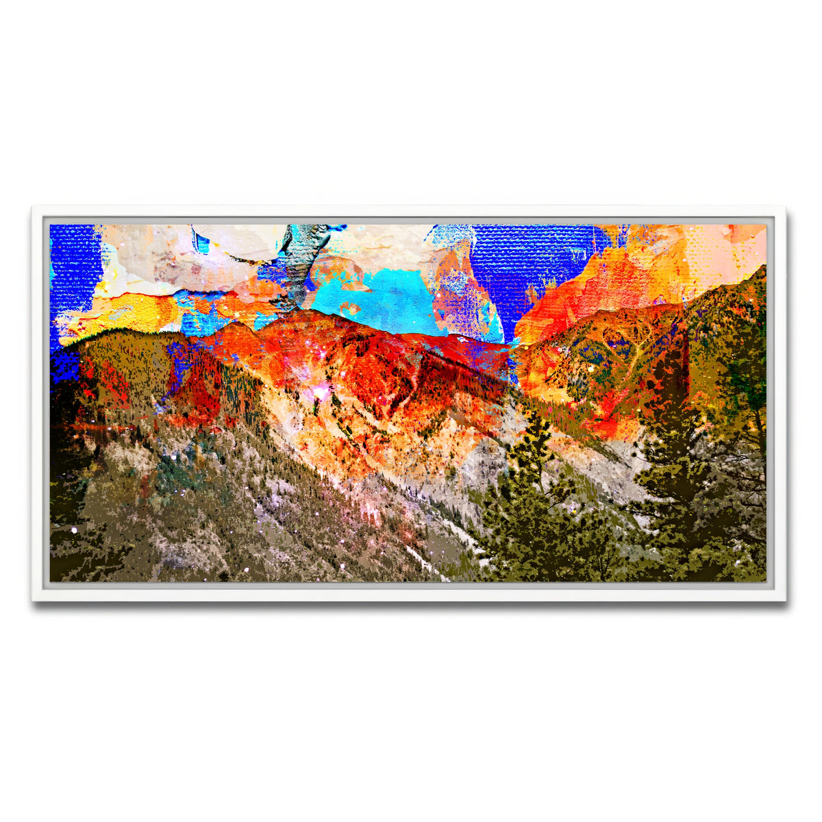 AUTO-MOCKUP WHITE | Abstract Antero | 1 Piece | White Framed Canvas | group=2x1