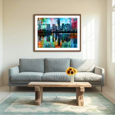 AUTO-MOCKUP ROOM | Abstract Austin Wall Art