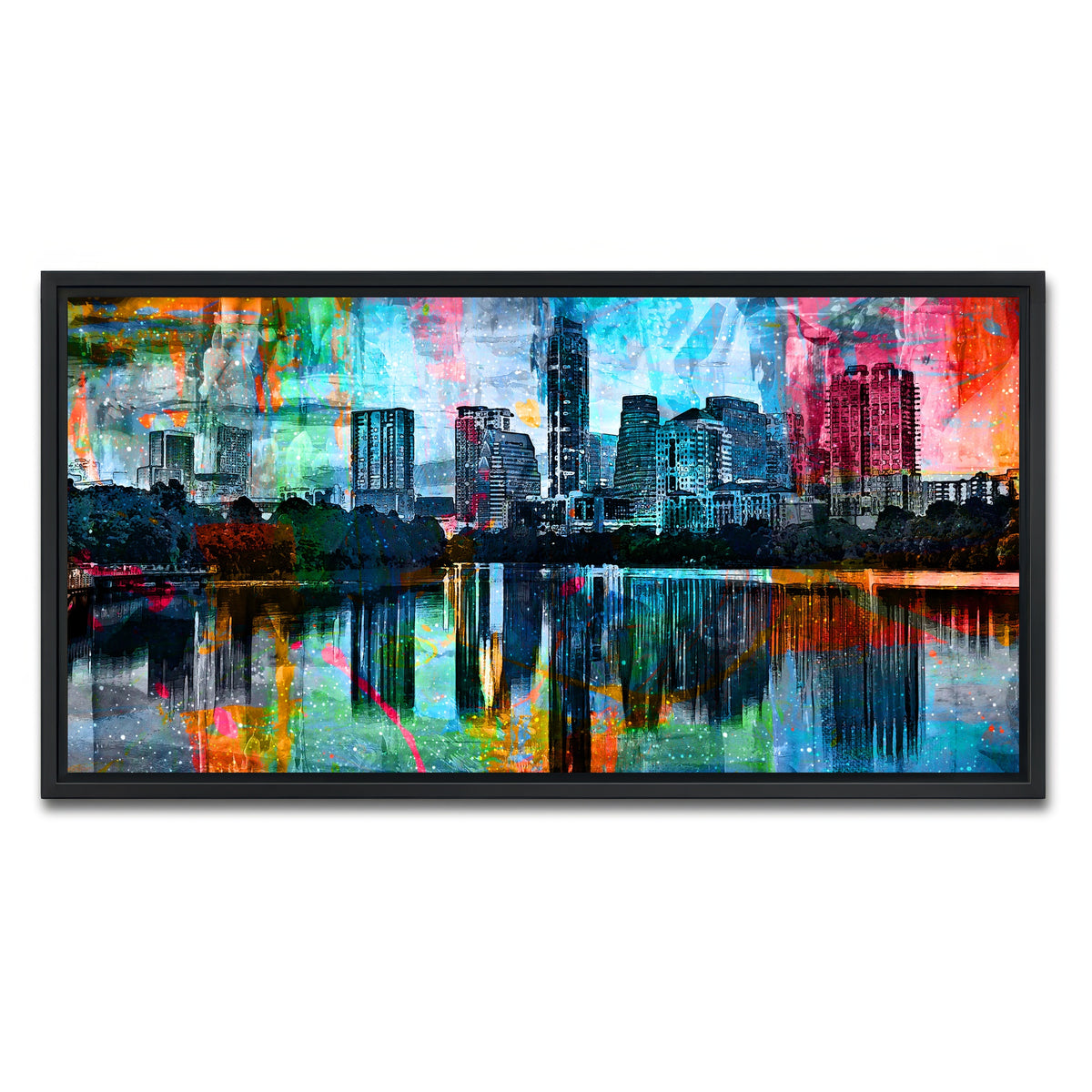 AUTO-MOCKUP WHITE | Abstract Austin | 1 Piece | Black Framed Canvas | group=2x1