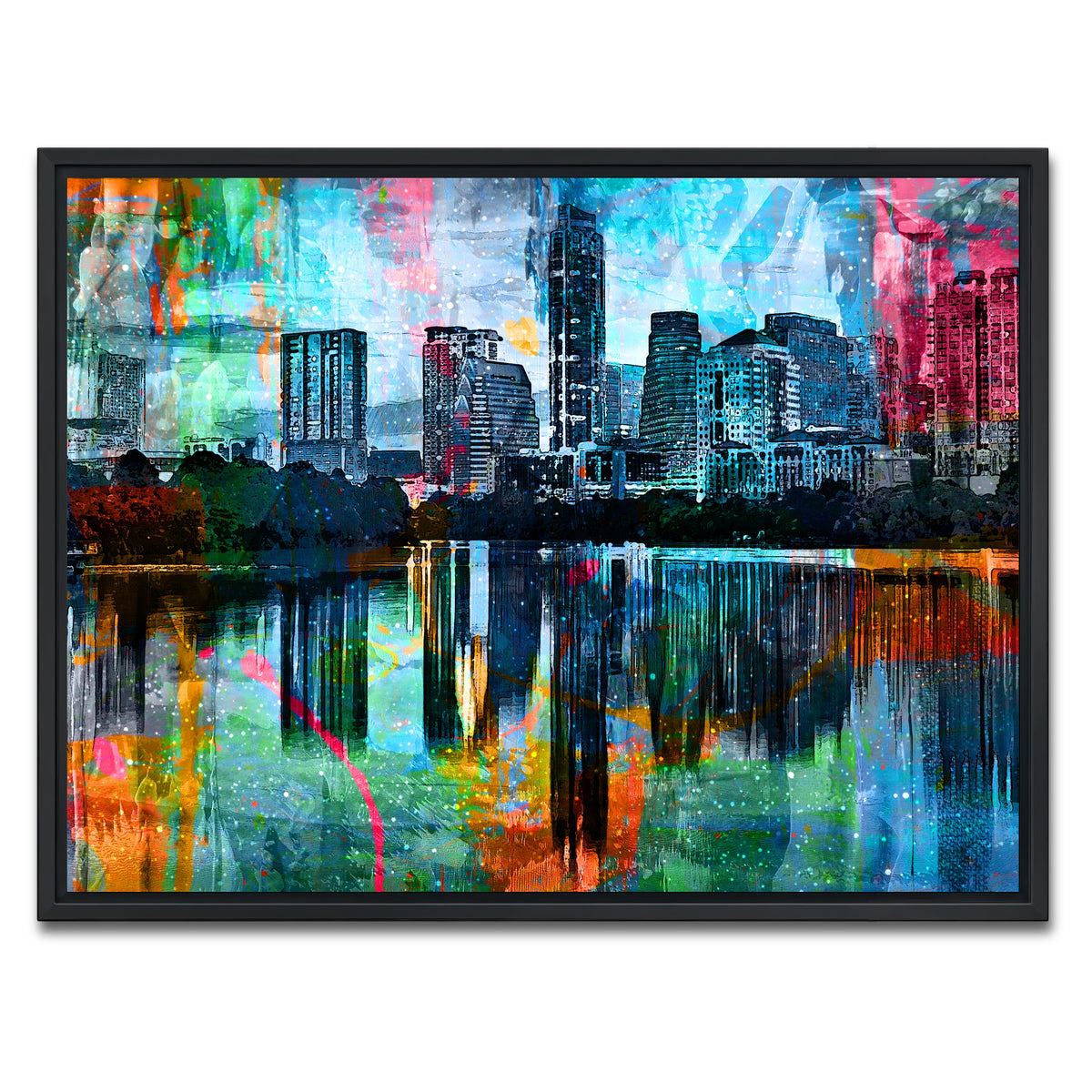AUTO-MOCKUP WHITE | Abstract Austin | 1 Piece | Black Framed Canvas | group=4x3