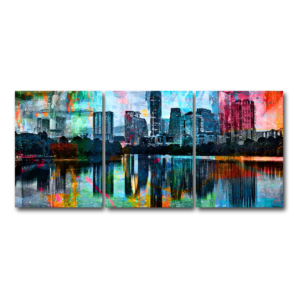 AUTO-MOCKUP WHITE | Abstract Austin | 3 Piece | Gallery Wrap Canvas | group=18x24