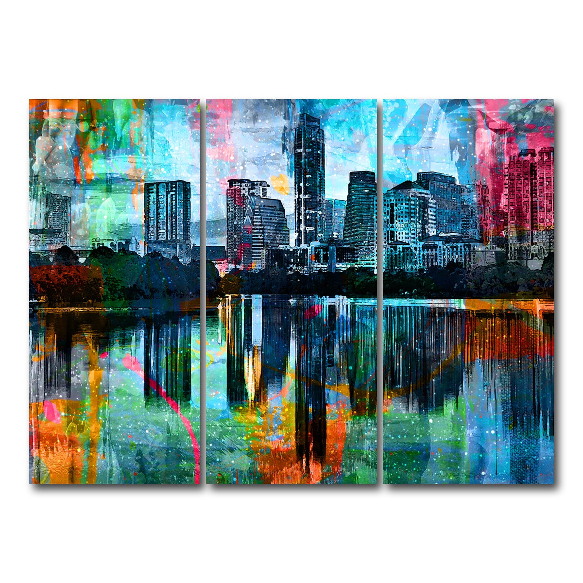 AUTO-MOCKUP WHITE | Abstract Austin | 3 Piece | Gallery Wrap Canvas | group=8x18