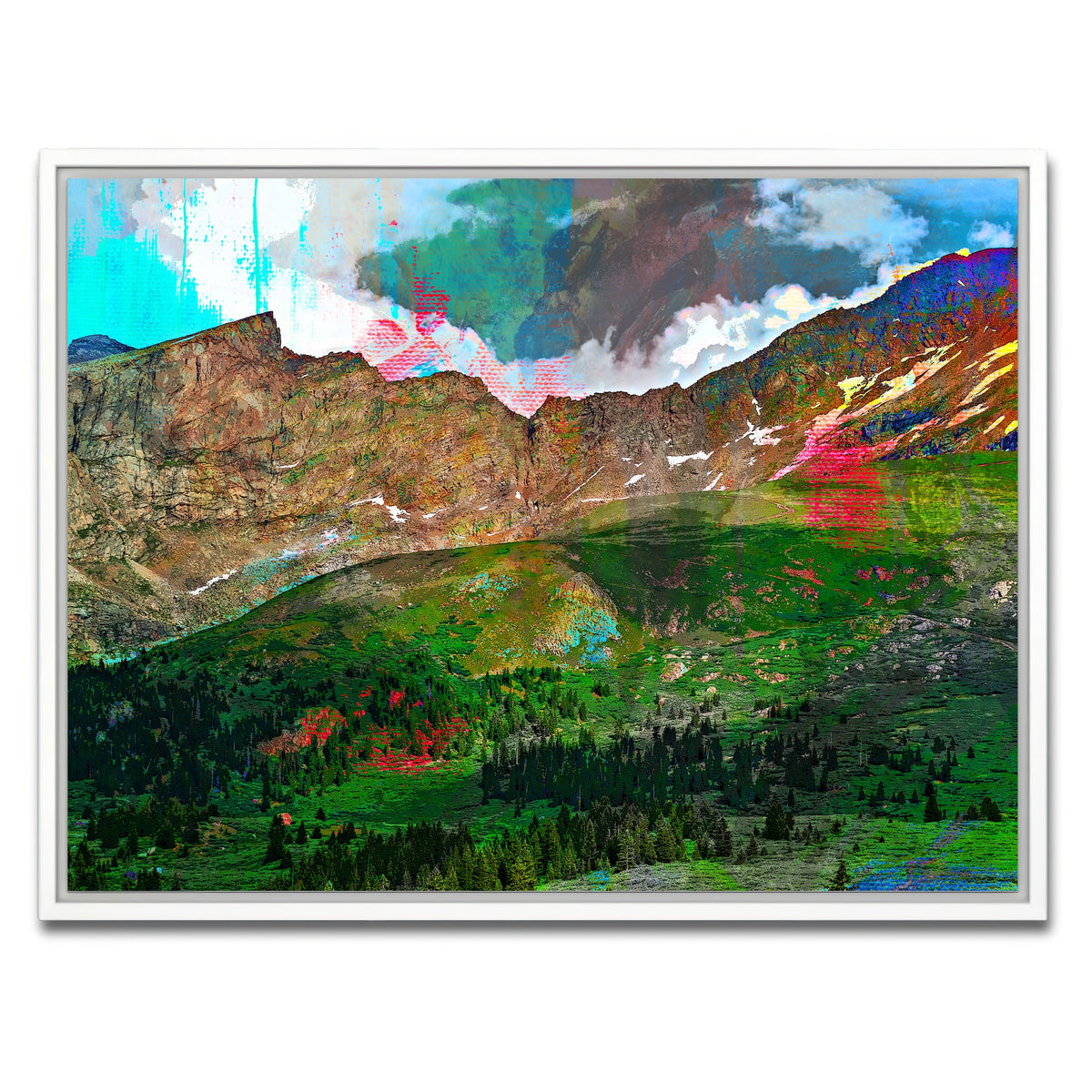 AUTO-MOCKUP WHITE | Abstract Bierstadt | 1 Piece | White Framed Canvas | group=4x3