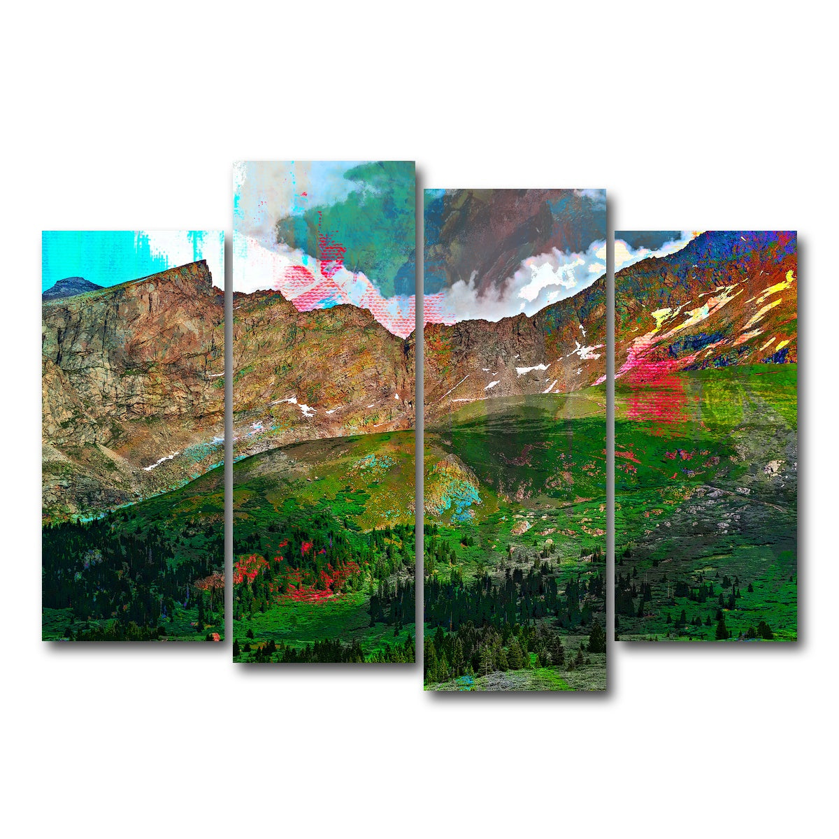 AUTO-MOCKUP WHITE | Abstract Bierstadt | 4 Piece | Gallery Wrap Canvas | group=4_normal