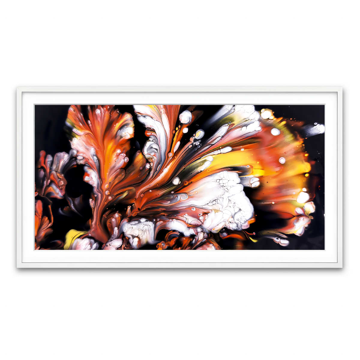 Framed Print 2x1 White