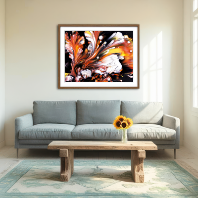 AUTO-MOCKUP ROOM | Abstract Blossom Wall Art