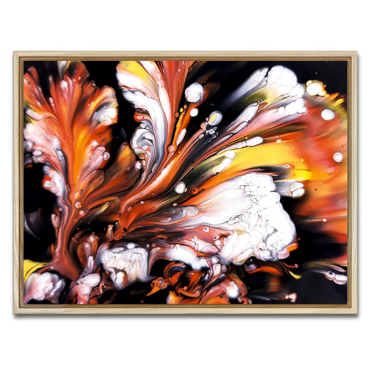 AUTO-MOCKUP WHITE | Abstract Blossom | 1 Piece | Natural Framed Canvas | group=4x3