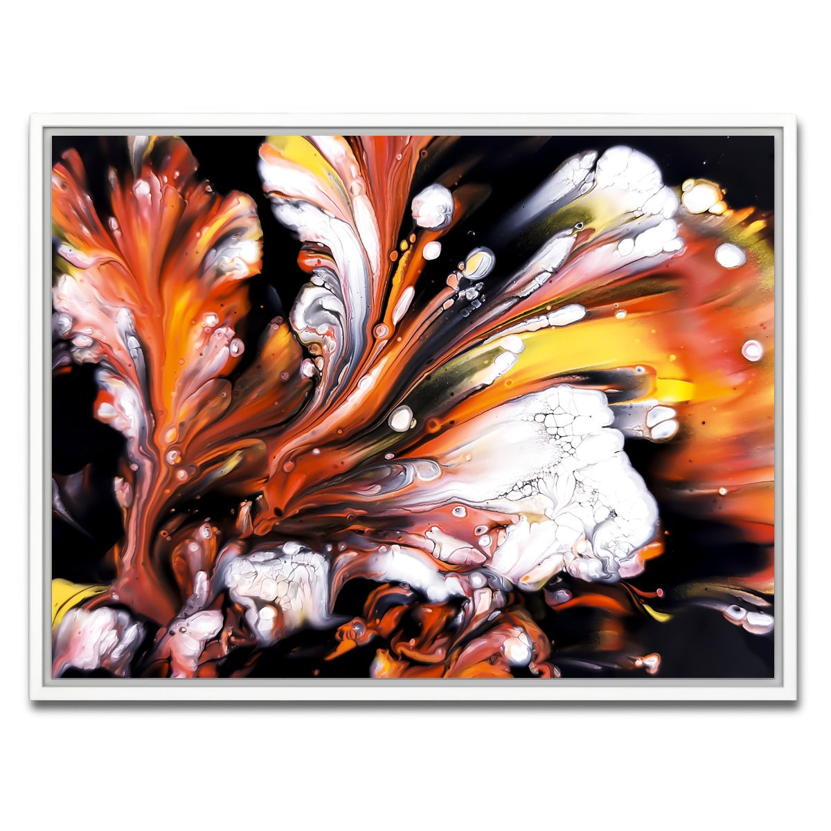 AUTO-MOCKUP WHITE | Abstract Blossom | 1 Piece | White Framed Canvas | group=4x3