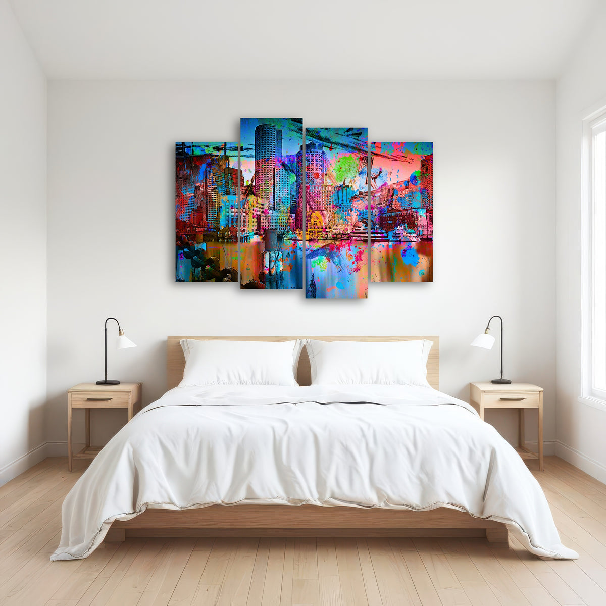 AUTO-MOCKUP ROOM | Abstract Boston Skyline
