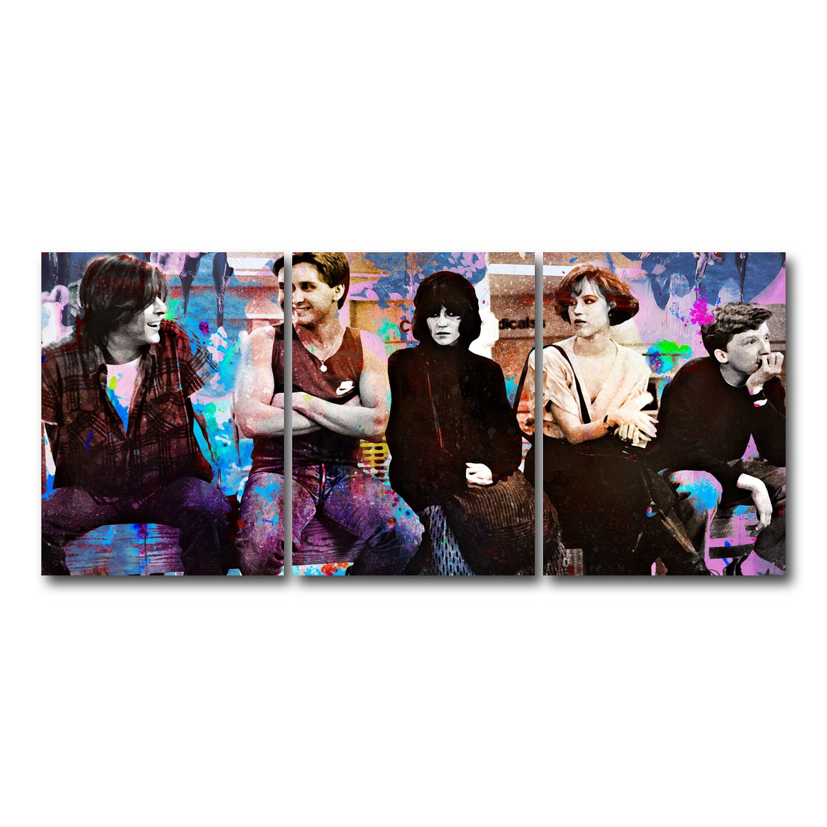 AUTO-MOCKUP WHITE | Abstract Breakfast Club | 3 Piece | Gallery Wrap Canvas | group=18x24