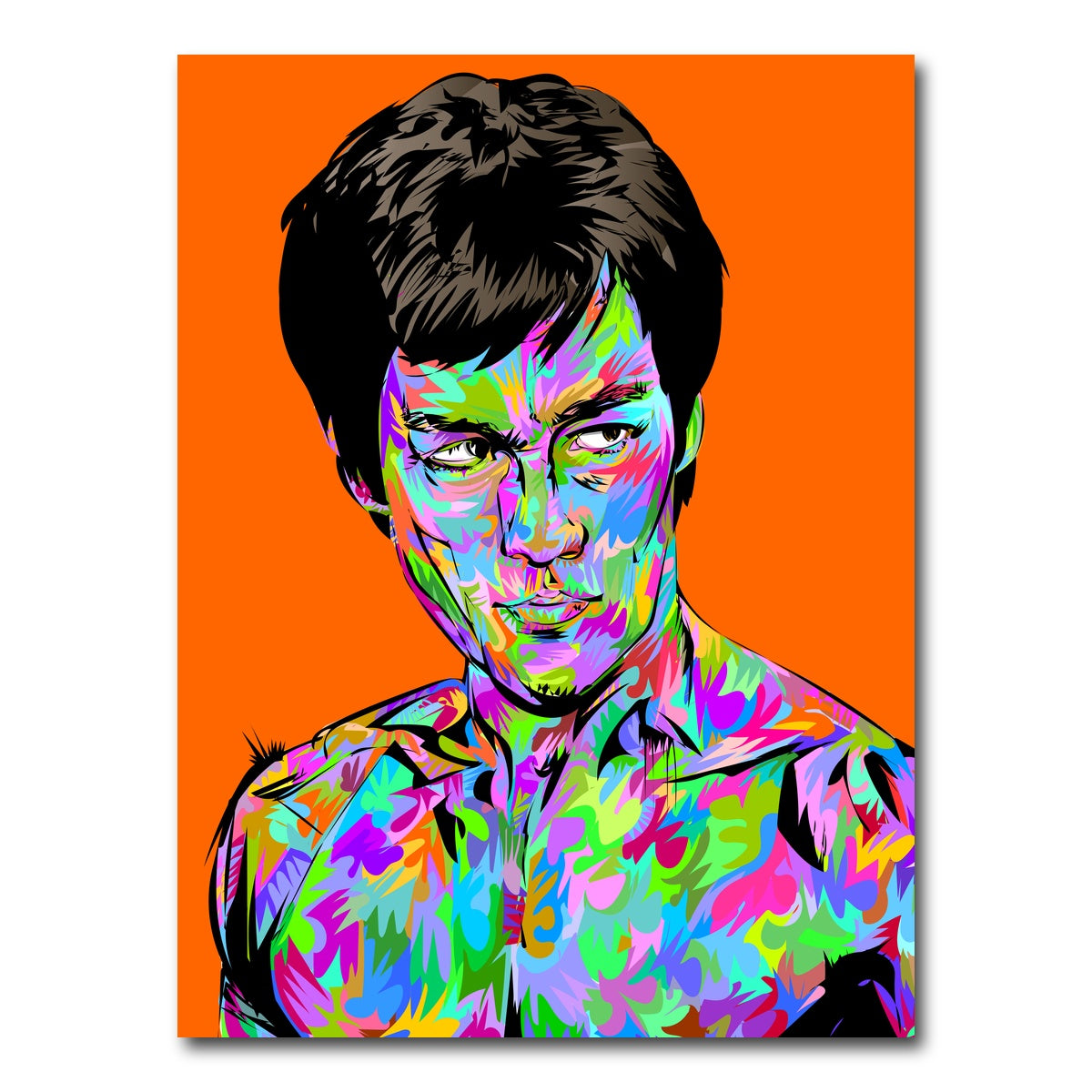 AUTO-MOCKUP WHITE | Abstract Bruce Lee | 1 Piece | Gallery Wrap Canvas | group=3x4