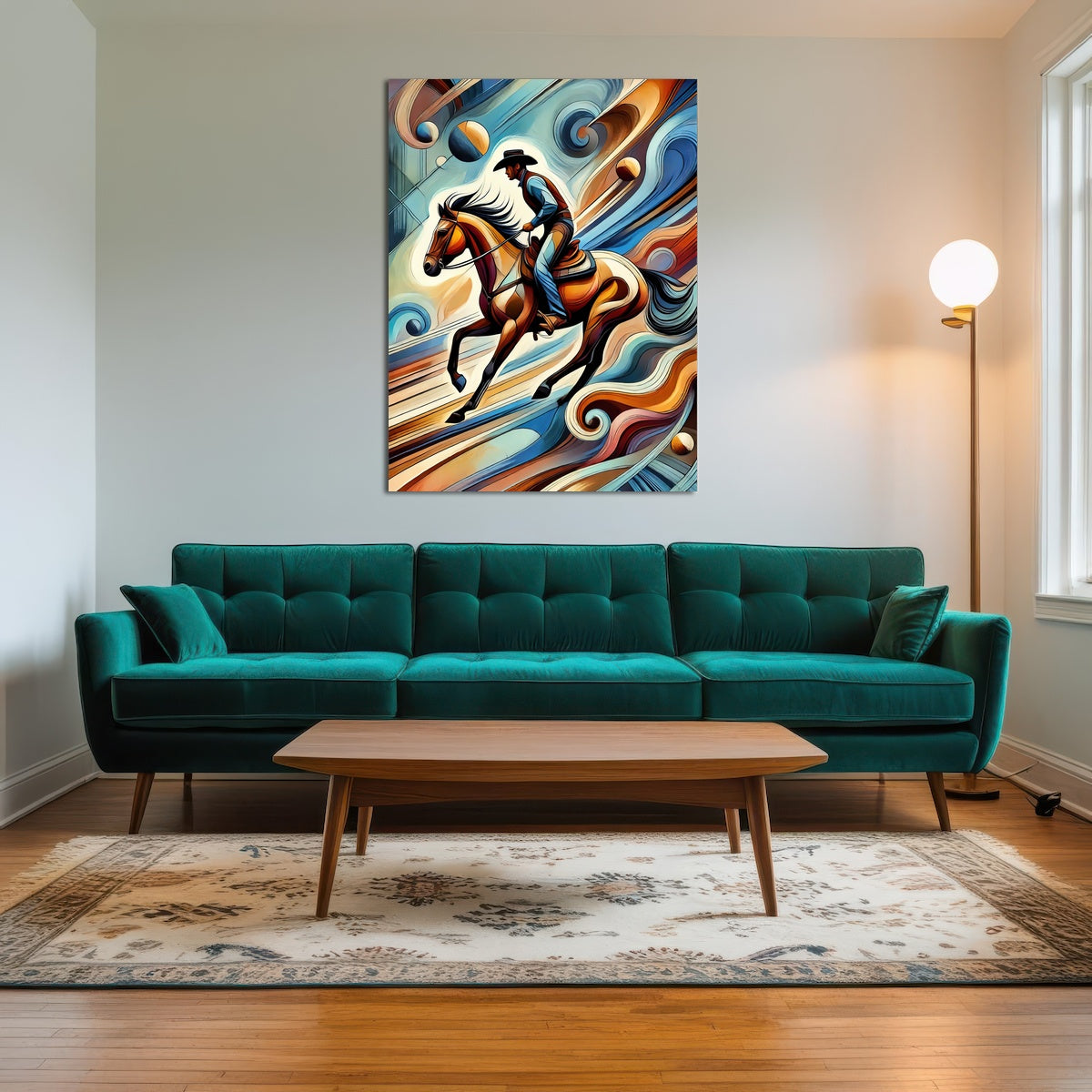 AUTO-MOCKUP ROOM | Abstract Cowboy & Horse