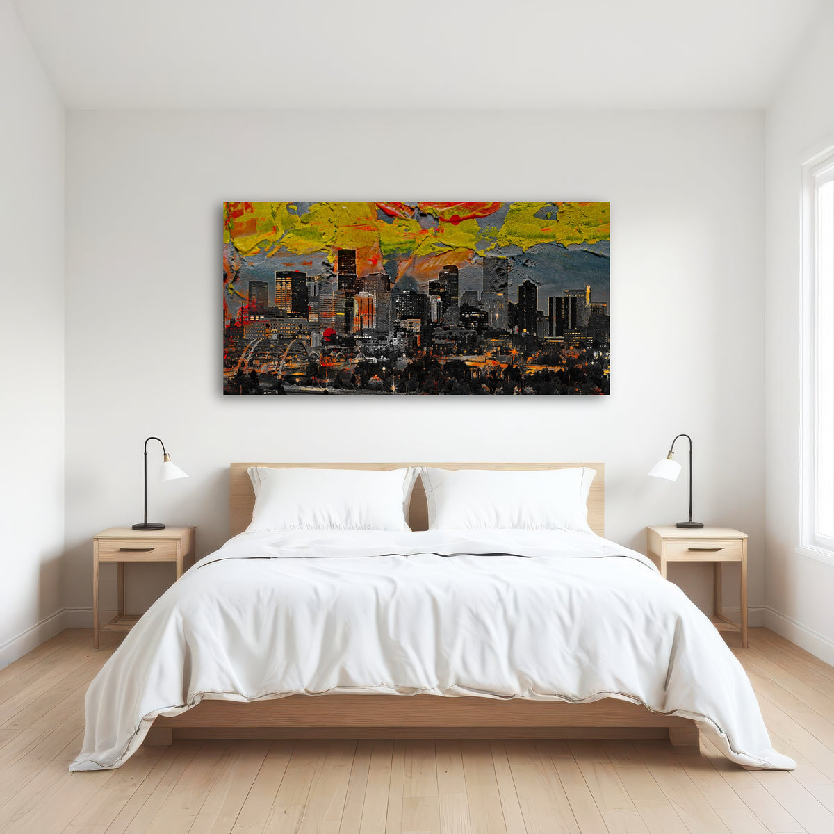 AUTO-MOCKUP ROOM | Abstract Denver Skyline