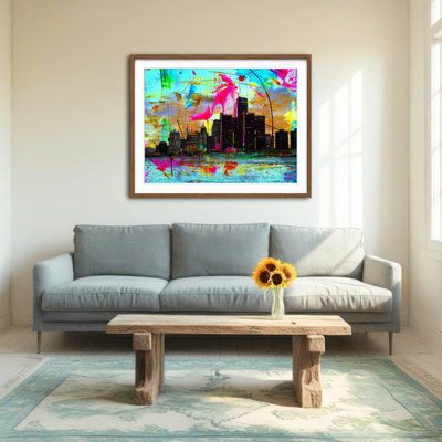 AUTO-MOCKUP ROOM | Abstract Detroit Wall Art