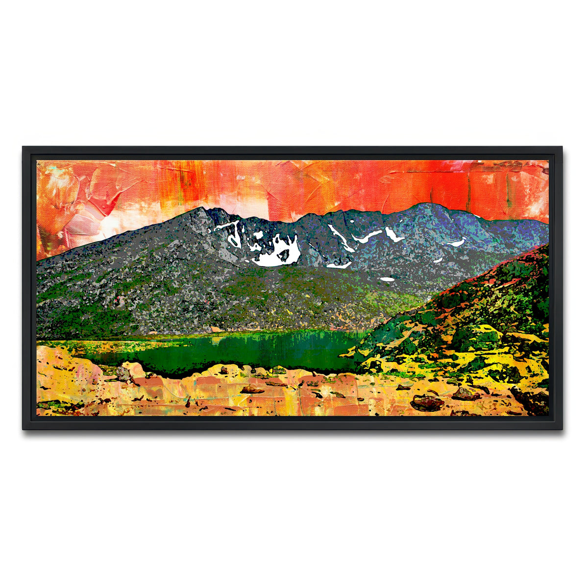 AUTO-MOCKUP WHITE | Abstract Evans | 1 Piece | Black Framed Canvas | group=2x1