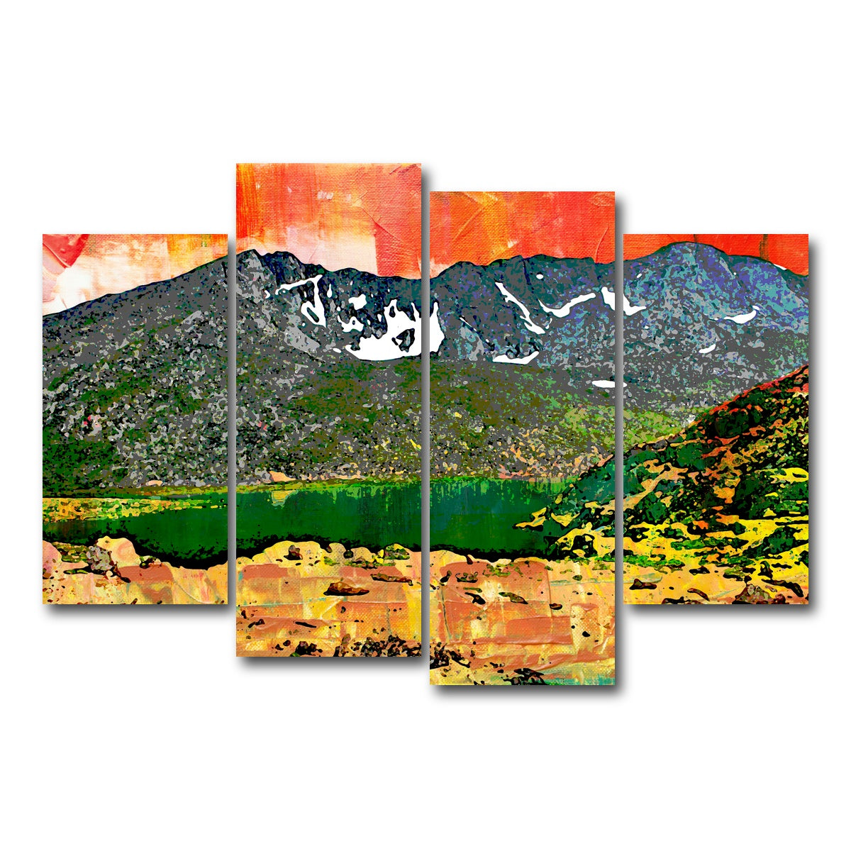 AUTO-MOCKUP WHITE | Abstract Evans | 4 Piece | Gallery Wrap Canvas | group=4_short