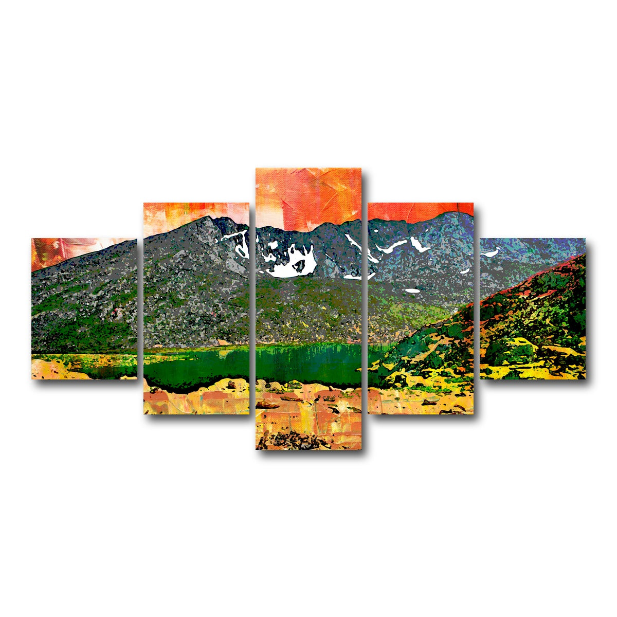 AUTO-MOCKUP WHITE | Abstract Evans | 5 Piece | Gallery Wrap Canvas | group=5_short