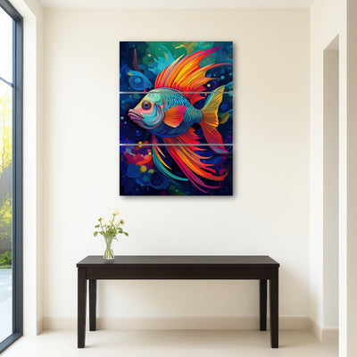 AUTO-MOCKUP ROOM | Abstract Fish Modern Art
