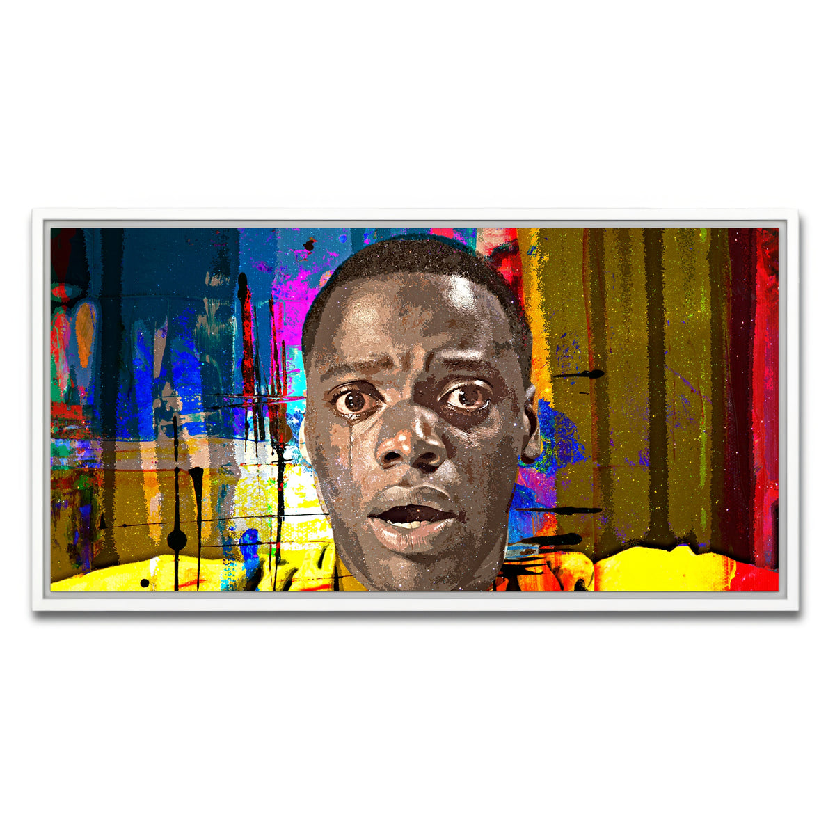 AUTO-MOCKUP WHITE | Abstract Get Out | 1 Piece | White Framed Canvas | group=2x1