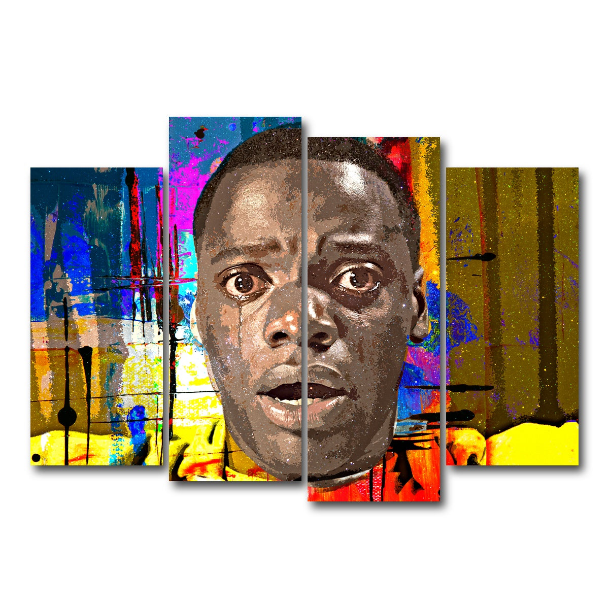 AUTO-MOCKUP WHITE | Abstract Get Out | 4 Piece | Gallery Wrap Canvas | group=4_normal