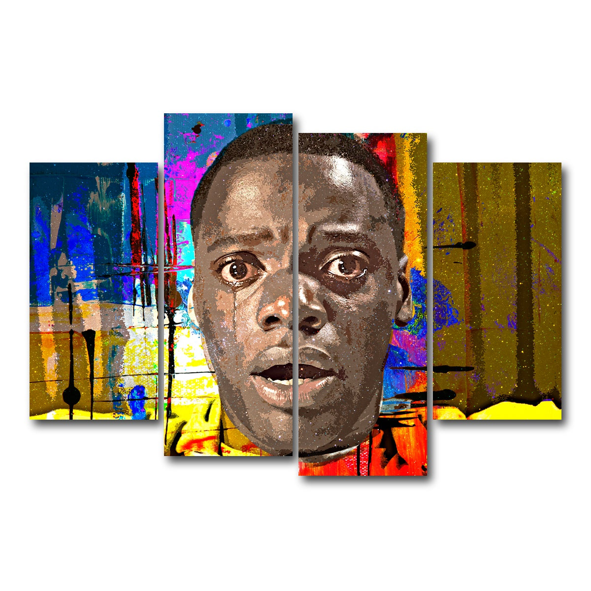 AUTO-MOCKUP WHITE | Abstract Get Out | 4 Piece | Gallery Wrap Canvas | group=4_short