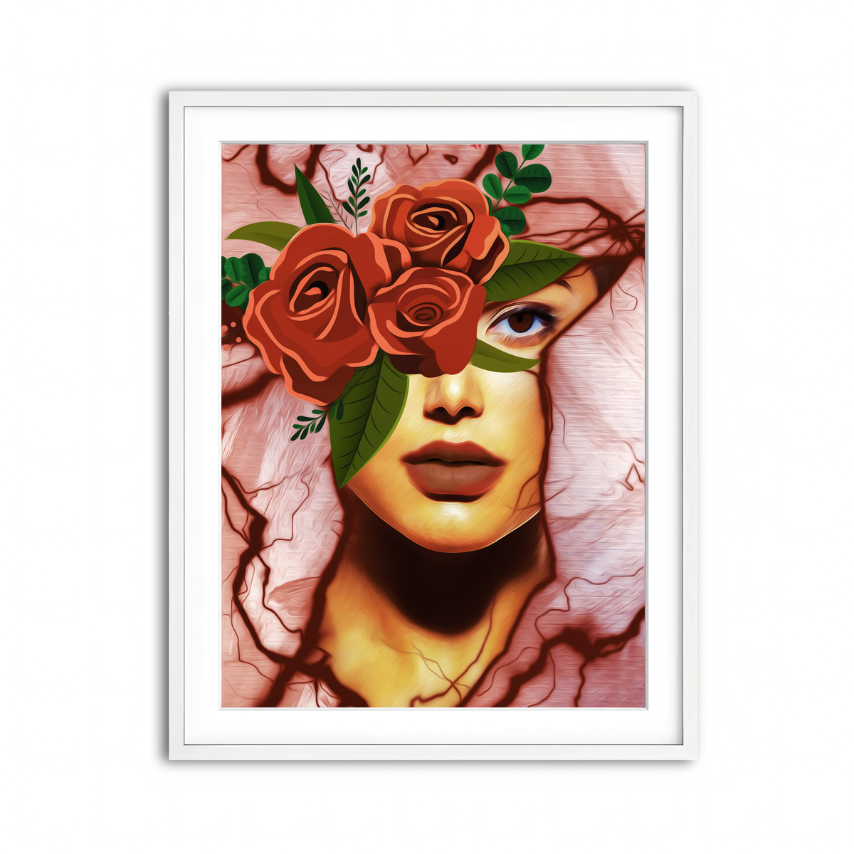 Framed Print 3x4 White