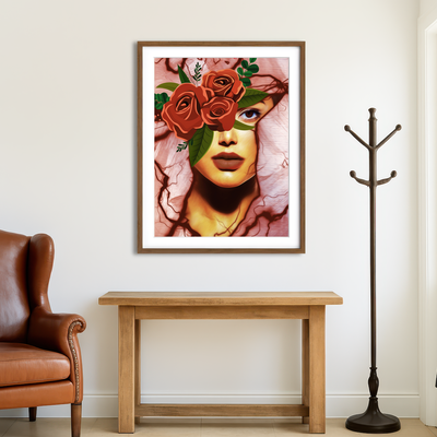 AUTO-MOCKUP ROOM | Abstract Girl Wall Art