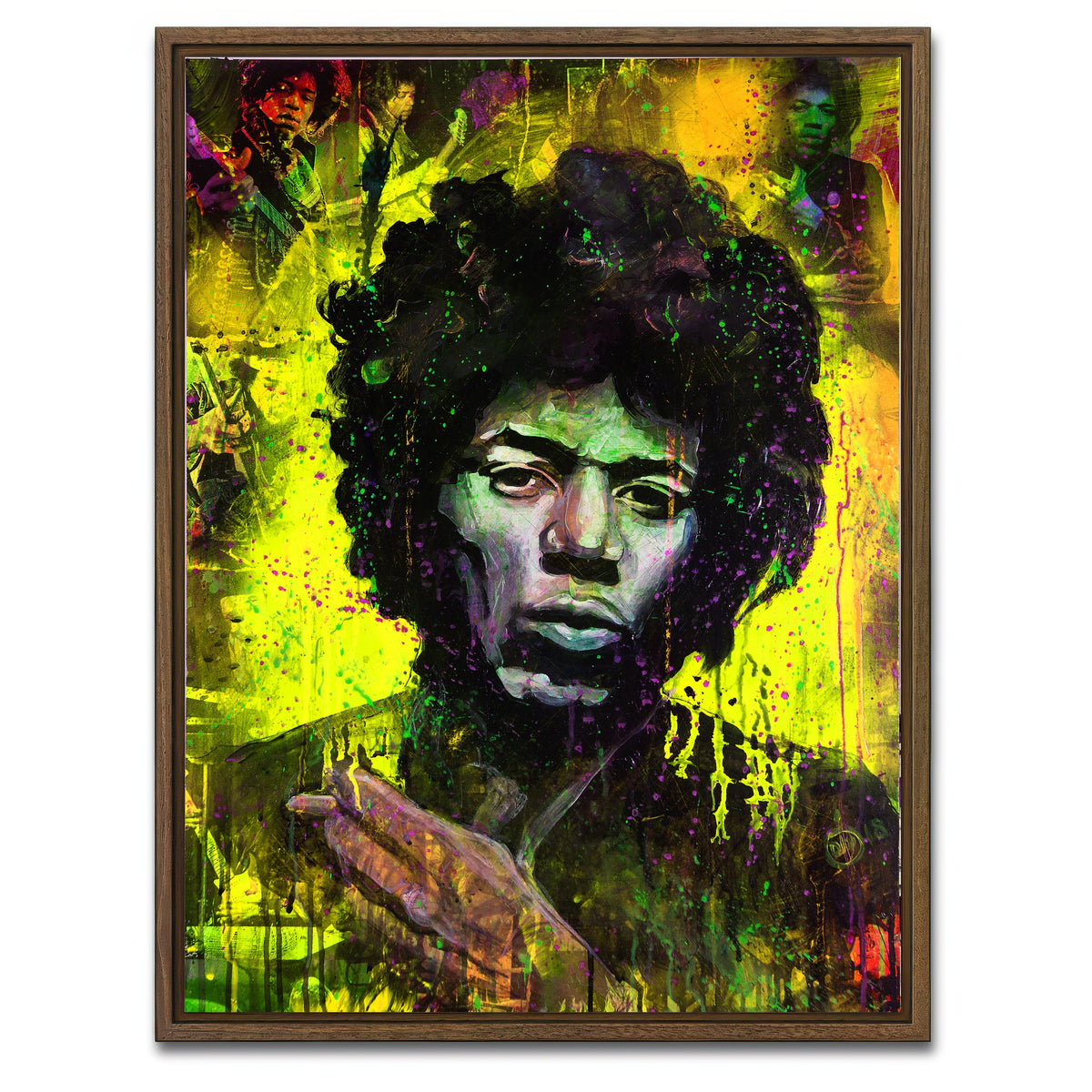 AUTO-MOCKUP WHITE | Abstract HENDRIX | 1 Piece | Walnut Framed Canvas | group=3x4