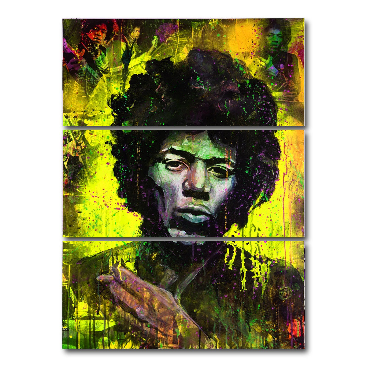 AUTO-MOCKUP WHITE | Abstract HENDRIX | 3 Piece | Gallery Wrap Canvas | group=8x18_stacked