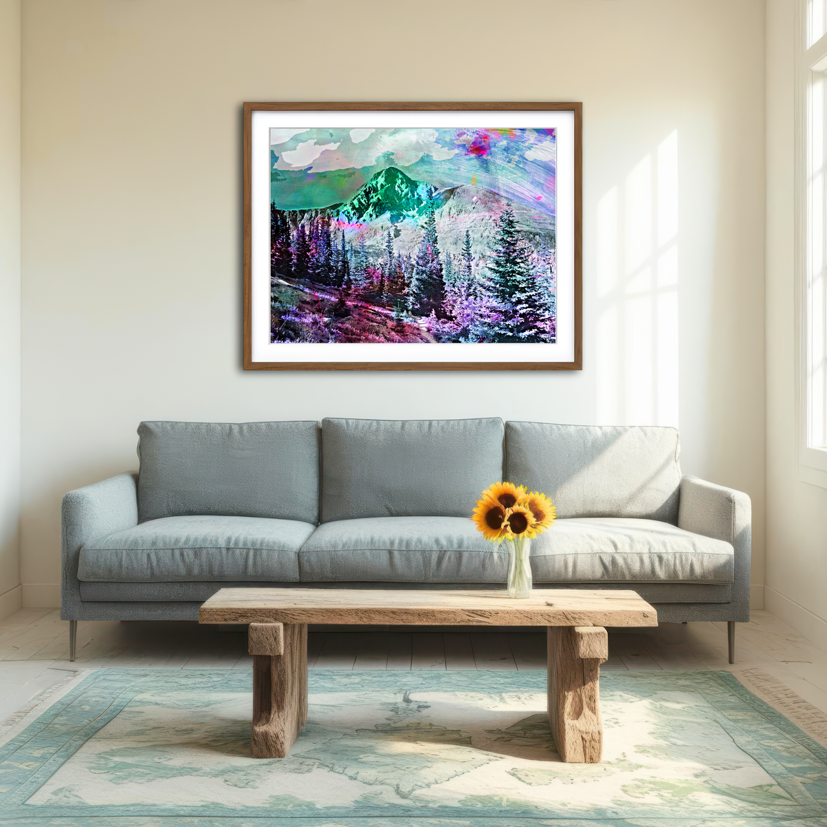 AUTO-MOCKUP ROOM | Abstract Holy Cross Wall Art