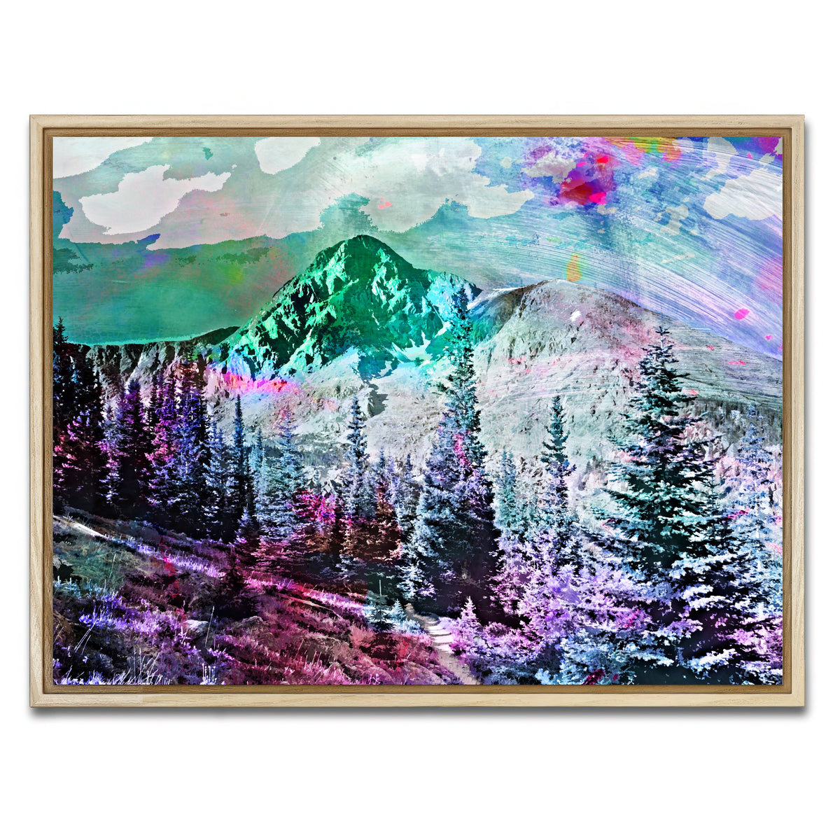 AUTO-MOCKUP WHITE | Abstract Holy Cross | 1 Piece | Natural Framed Canvas | group=4x3