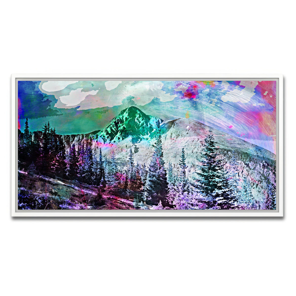 AUTO-MOCKUP WHITE | Abstract Holy Cross | 1 Piece | White Framed Canvas | group=2x1