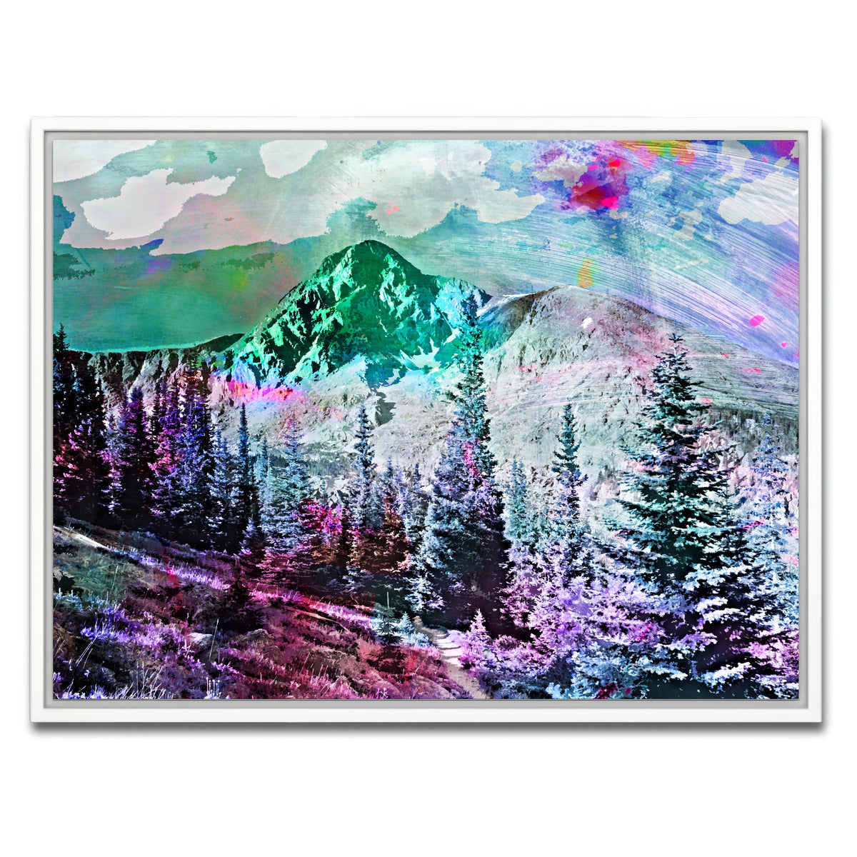 AUTO-MOCKUP WHITE | Abstract Holy Cross | 1 Piece | White Framed Canvas | group=4x3