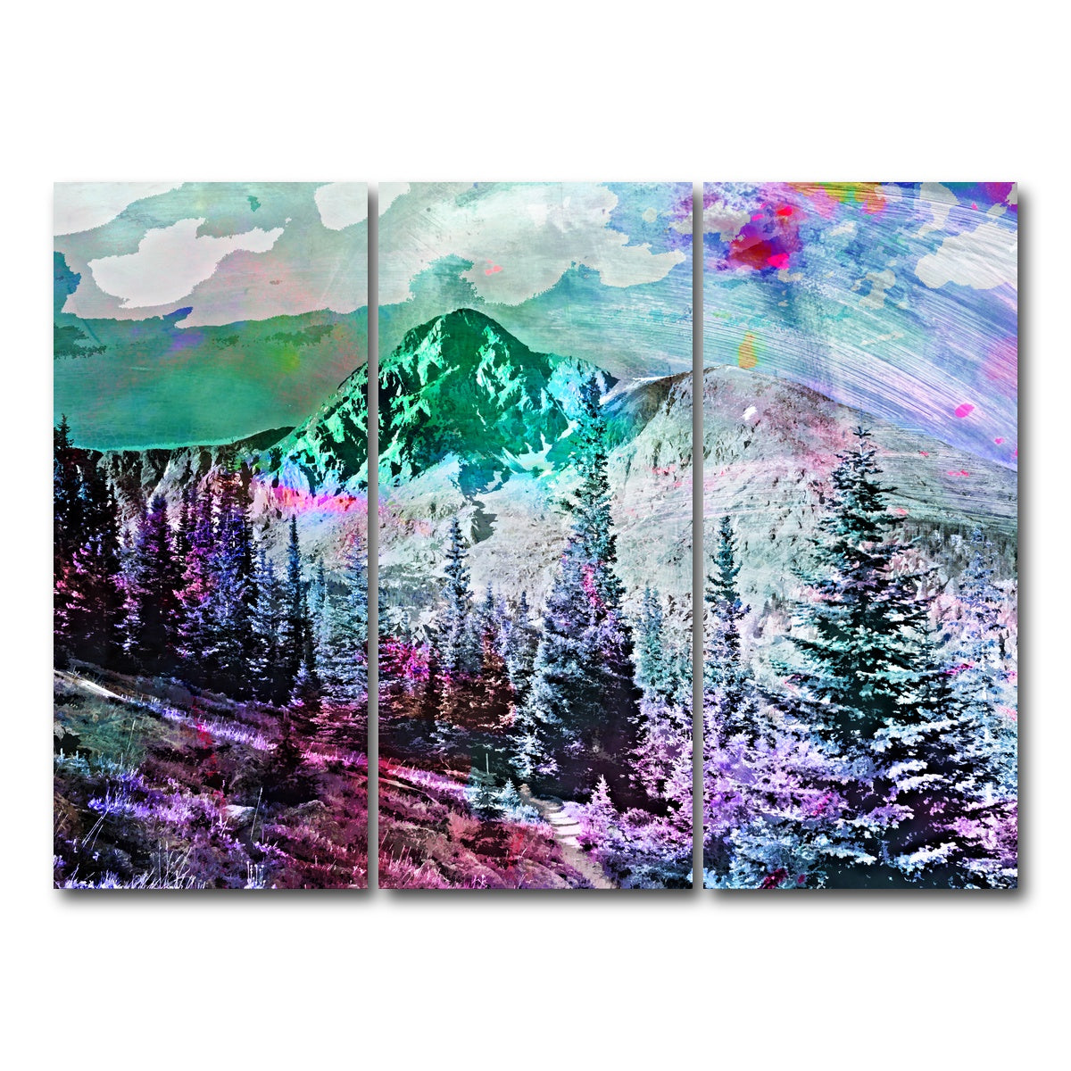 AUTO-MOCKUP WHITE | Abstract Holy Cross | 3 Piece | Gallery Wrap Canvas | group=8x18