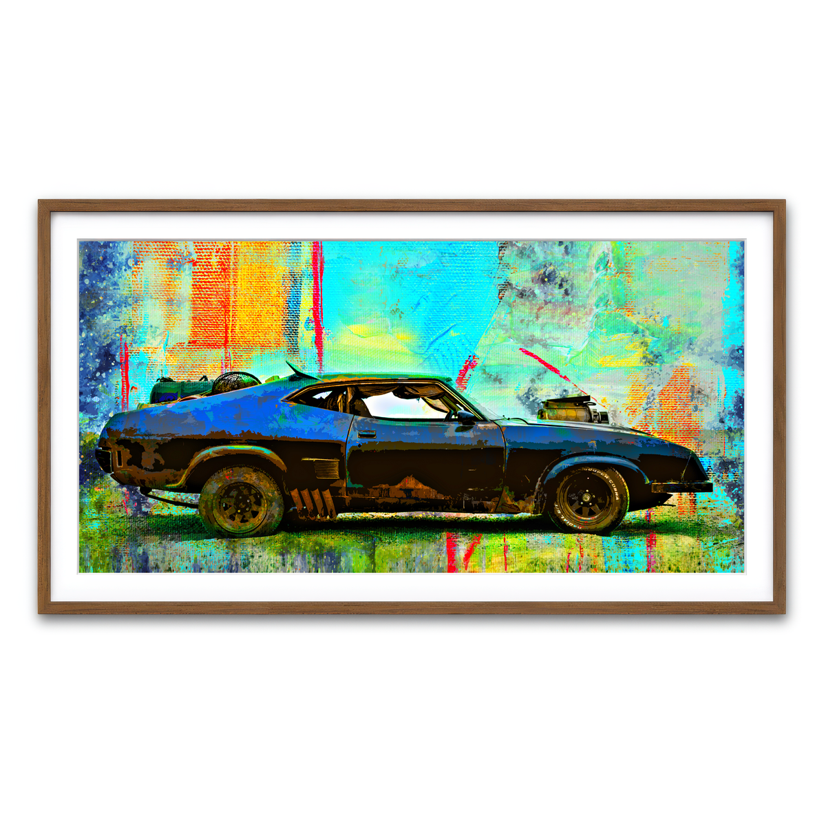 Framed Print 2x1 Walnut