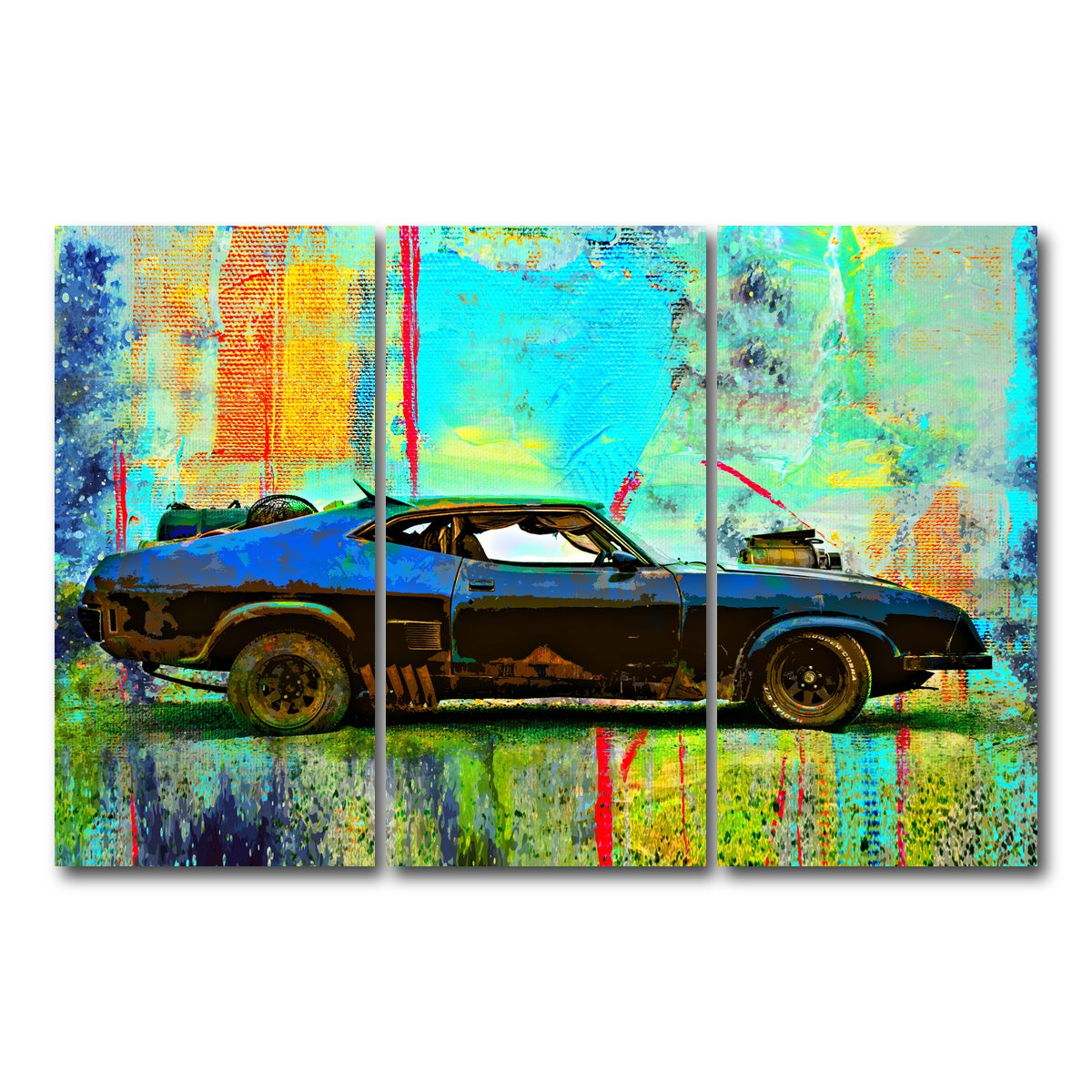 AUTO-MOCKUP WHITE | Abstract Interceptor | 3 Piece | Gallery Wrap Canvas | group=12x24