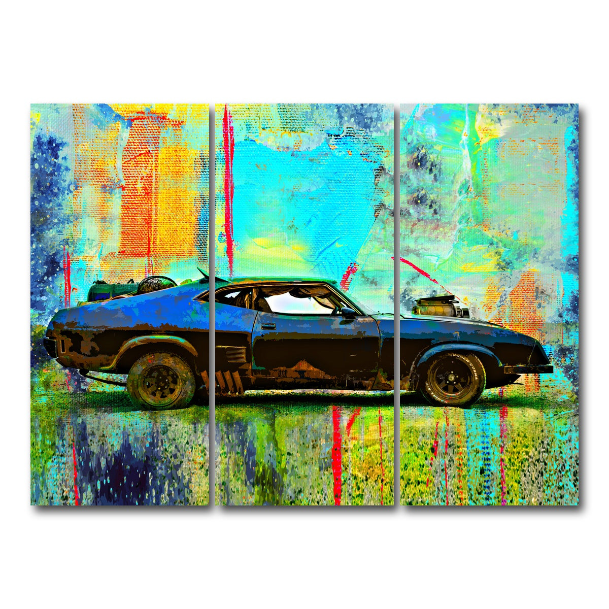 AUTO-MOCKUP WHITE | Abstract Interceptor | 3 Piece | Gallery Wrap Canvas | group=8x18